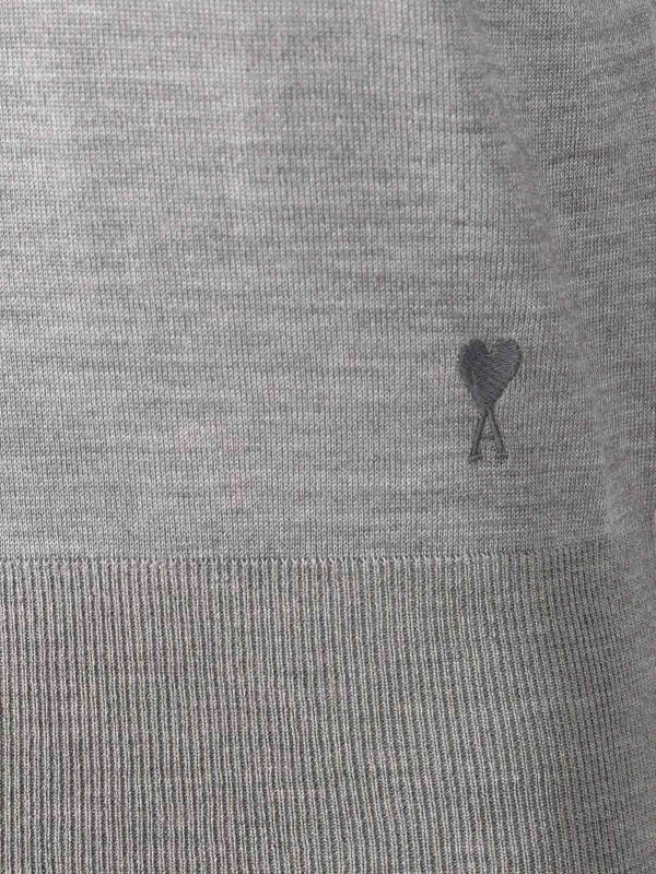 Suéter Cuello Redondo - Gris shop online: AMI PARIS