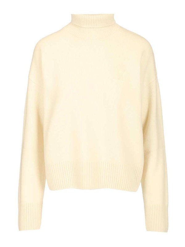 AMI PARIS: Pull col rond - Pull Col Rond - Blanc