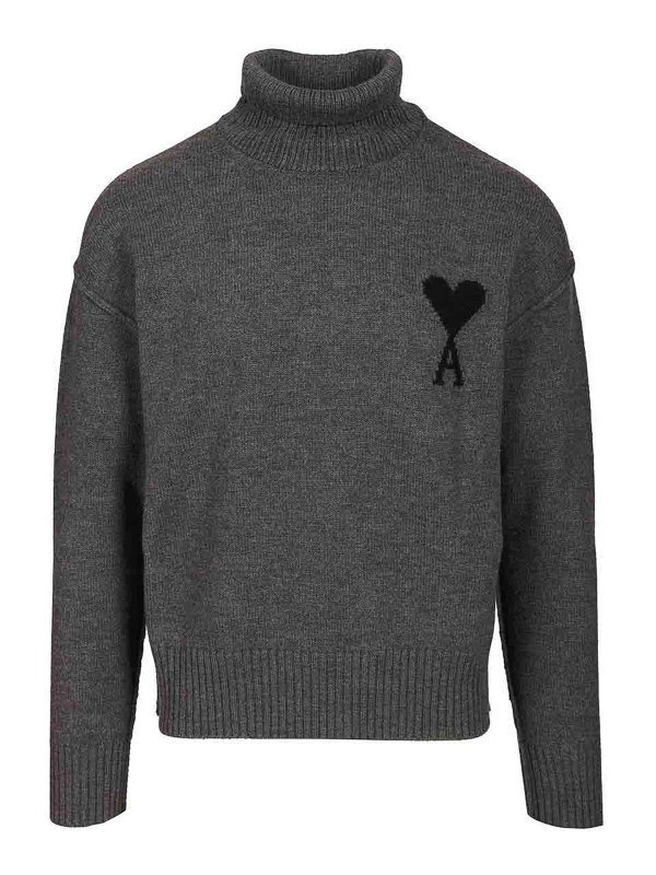 AMI PARIS: crew necks - Ami De Coeur Turtleneck Sweater