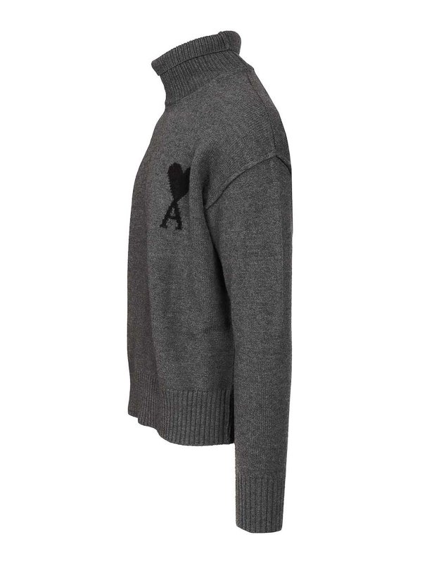 The Best Shops AMI PARIS: crew necks - Ami De Coeur Turtleneck Sweater