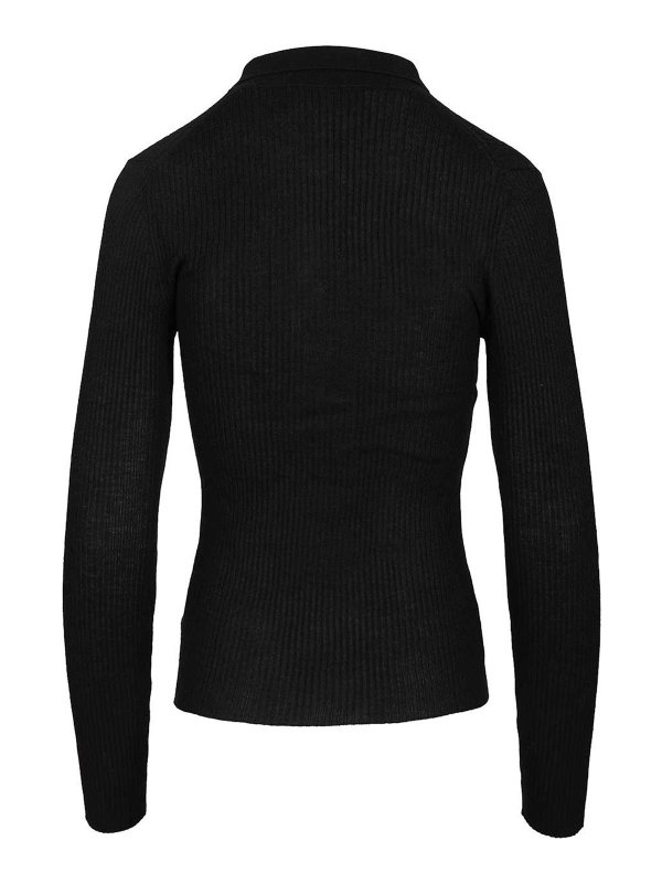 ARCH4: polo shirts online - Ribbed Cashmere Polo Shirt