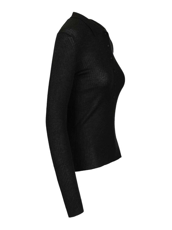 The Best Shops ARCH4: polo shirts - Ribbed Cashmere Polo Shirt