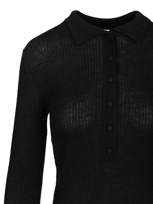 Ribbed Cashmere Polo Shirt shop online: ARCH4