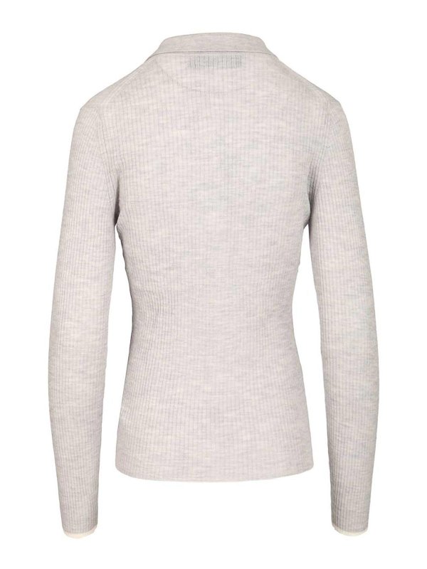 ARCH4: polo shirts online - Ribbed Cashmere Polo Shirt