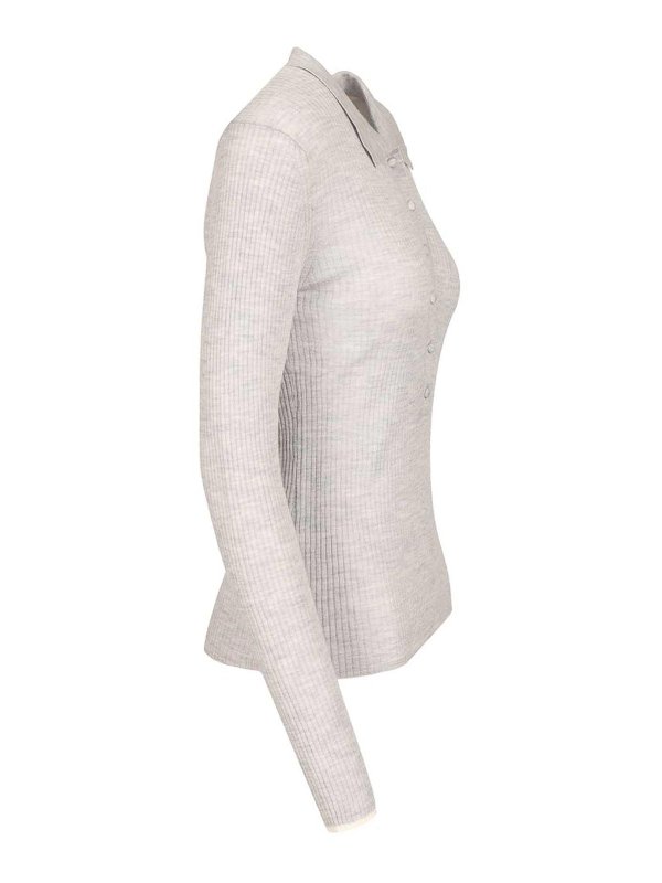 The Best Shops ARCH4: polo shirts - Ribbed Cashmere Polo Shirt