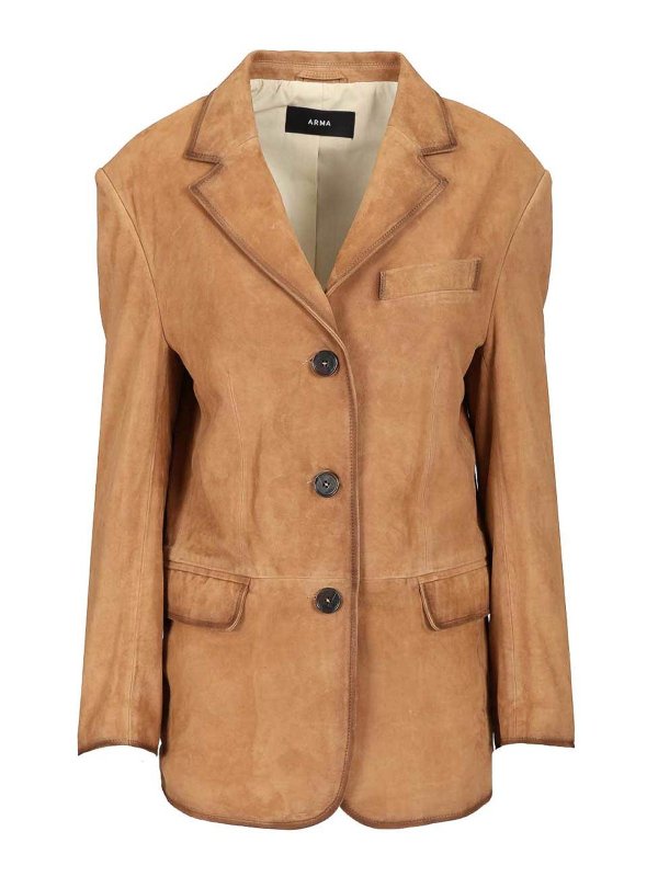 ARMA: leather jacket - Modena Suede Jacket
