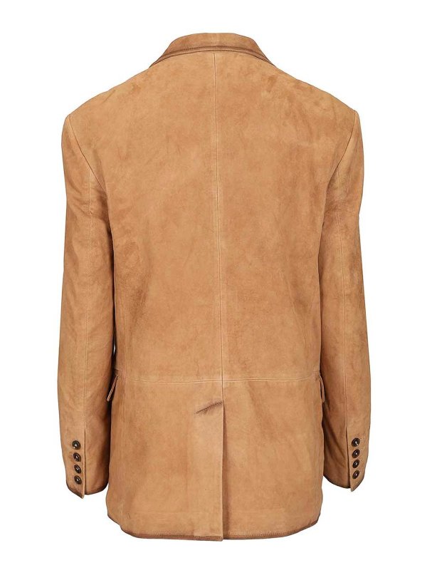 ARMA: leather jacket online - Modena Suede Jacket