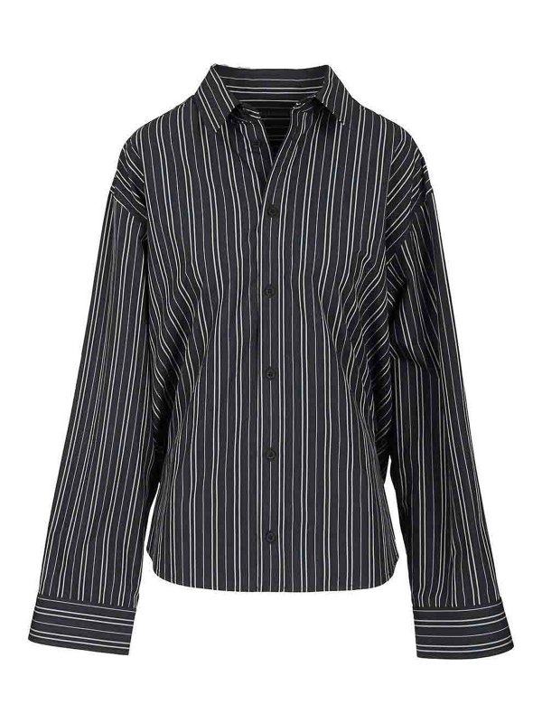 BALENCIAGA: shirts - Semi-Fitted Shirt In Cotton Poplin