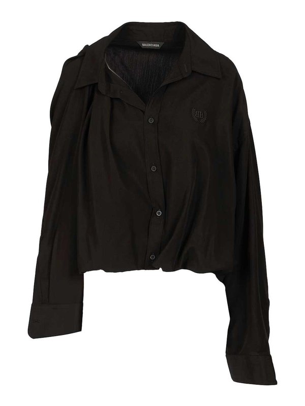 BALENCIAGA: shirts - One Shoulder Shirt