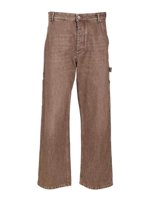 BOTTEGA VENETA: カジュアルトラウザー - カジュアルパンツ - ベージュ