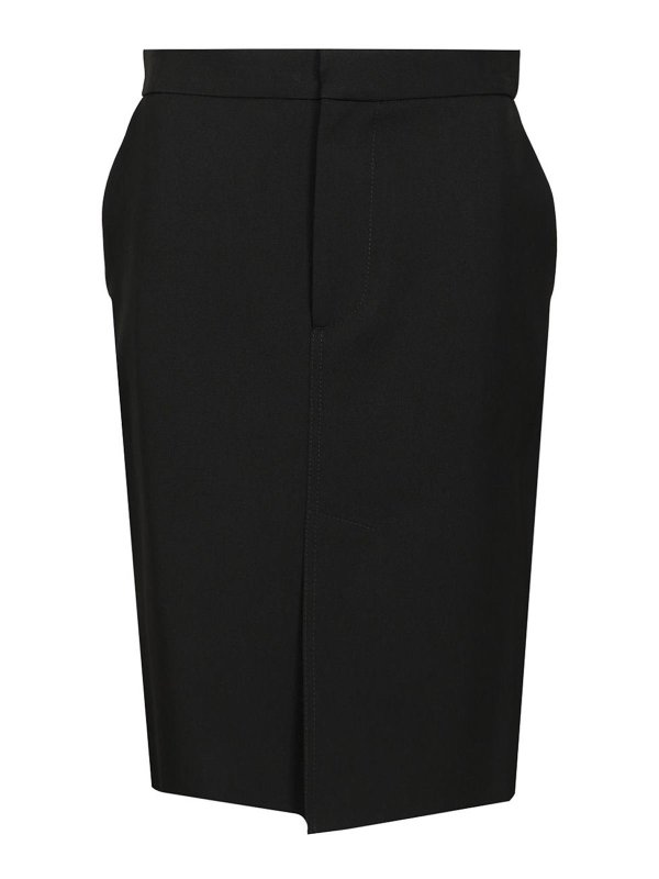 BOTTEGA VENETA: ニーレングススカート＆ミディ丈 - 膝丈/ミディスカート - 黒