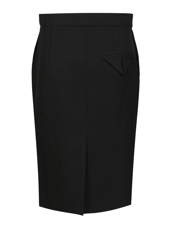 BOTTEGA VENETA: ニーレングススカート＆ミディ丈 online - 膝丈/ミディスカート - 黒