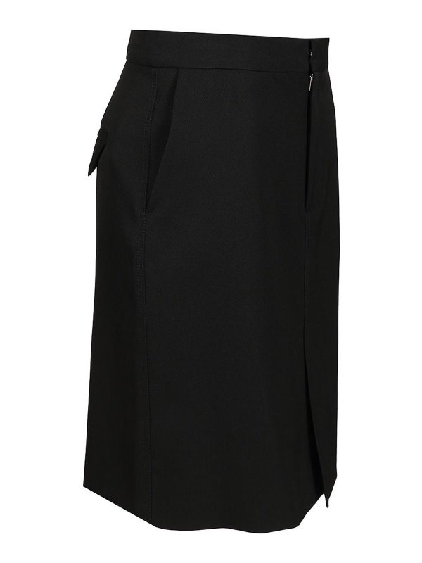 The Best Shops BOTTEGA VENETA: ニーレングススカート＆ミディ丈 - 膝丈/ミディスカート - 黒