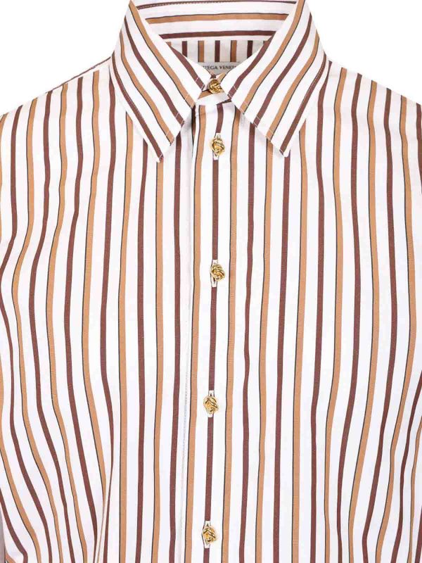 Striped Cotton Poplin Shirt Replica 
online: BOTTEGA VENETA