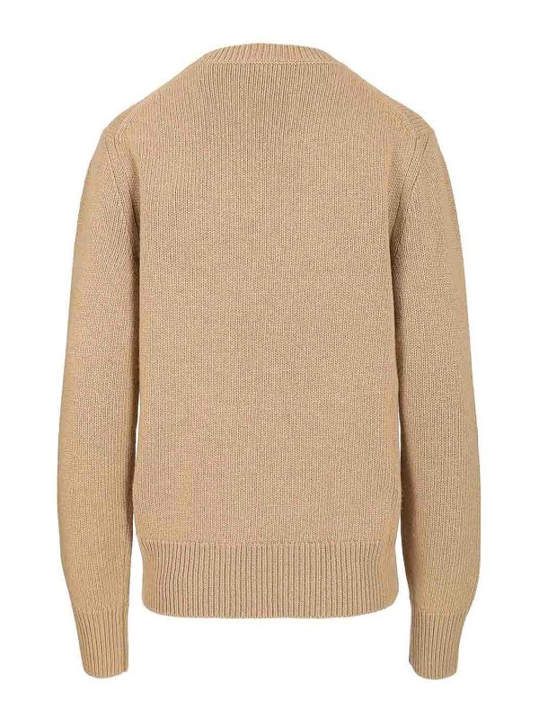 BURBERRY: Strickpullover mit Rundhalsausschnitt online - Rundhalspullover - Braun