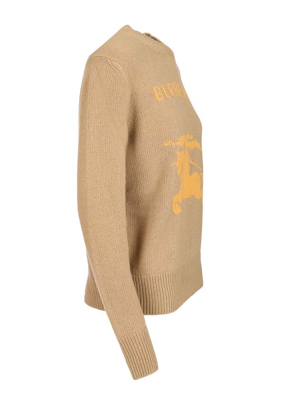 The Best Shops BURBERRY: Strickpullover mit Rundhalsausschnitt - Rundhalspullover - Braun
