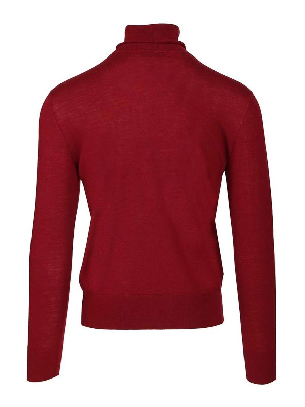 DRIES VAN NOTEN: Pull col rond online - Pull Col Rond - Rouge Brun