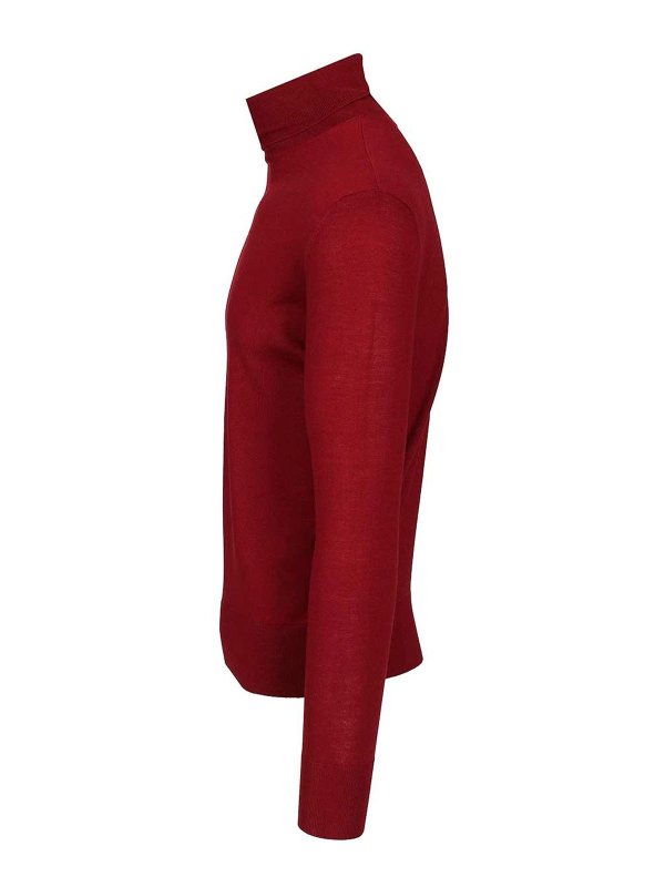 The Best Shops DRIES VAN NOTEN: Pull col rond - Pull Col Rond - Rouge Brun