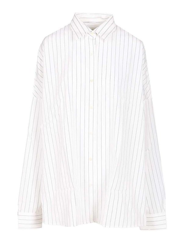 DRIES VAN NOTEN: shirts - Oversized Striped Shirt