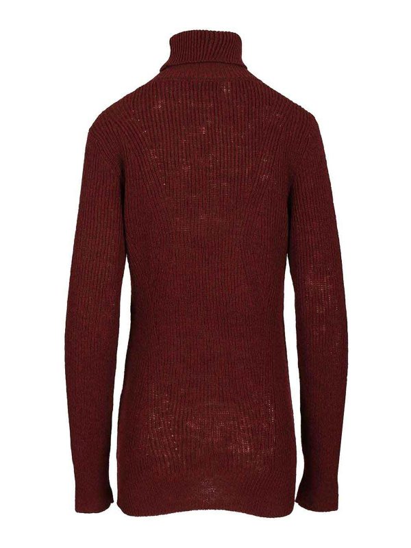 DRIES VAN NOTEN: Pull col rond online - Pull Col Rond - Rouge Brun