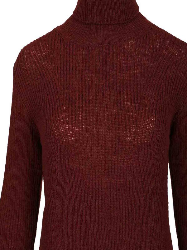 Pull Col Rond - Rouge Brun shop online: DRIES VAN NOTEN