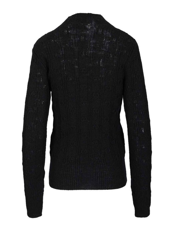 DRIES VAN NOTEN: Strickpullover mit Rundhalsausschnitt online - Rundhalspullover - Schwarz