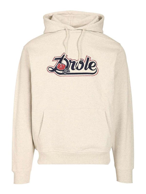 DRÔLE DE MONSIEUR: Sweatshirts & Sweaters - Drle Rose Hoodie