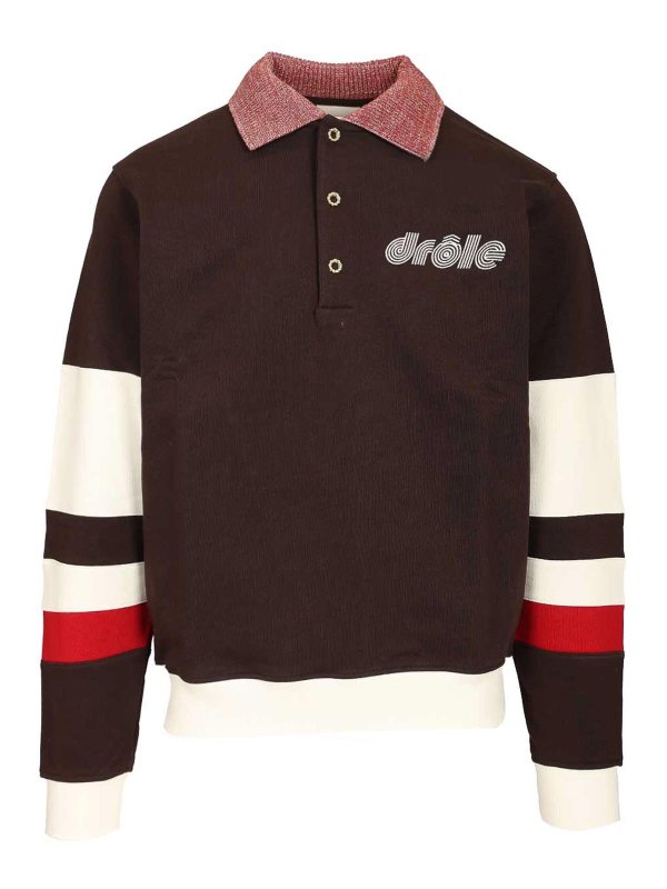 DRÔLE DE MONSIEUR: polo shirts - Long-Sleeved Polo Shirt