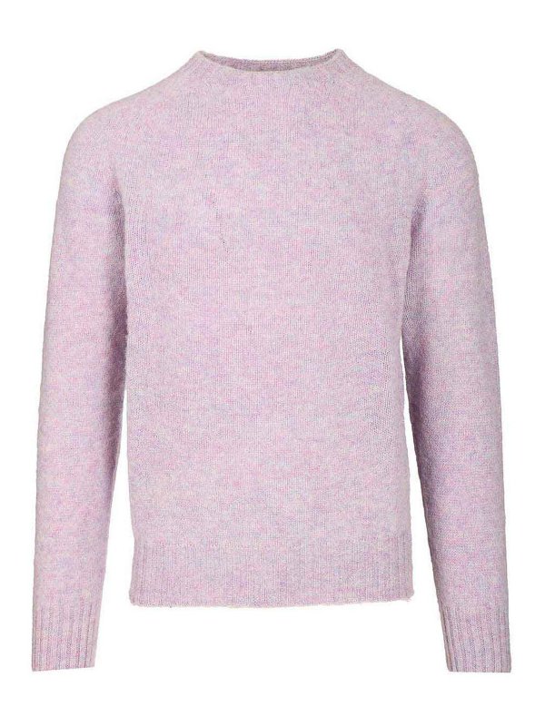 HOWLIN: Strickpullover mit Rundhalsausschnitt - Rundhalspullover - Lila