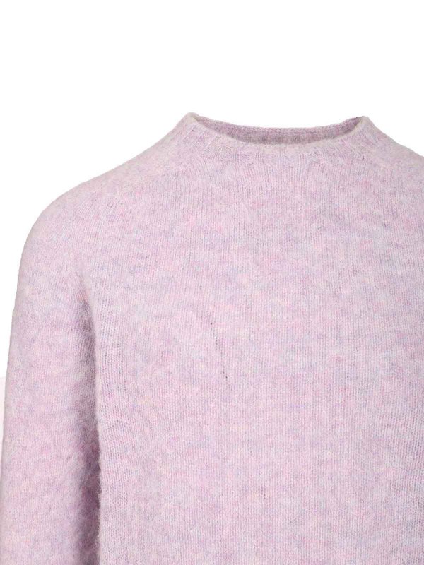 The Best Shops HOWLIN: Strickpullover mit Rundhalsausschnitt - Rundhalspullover - Lila