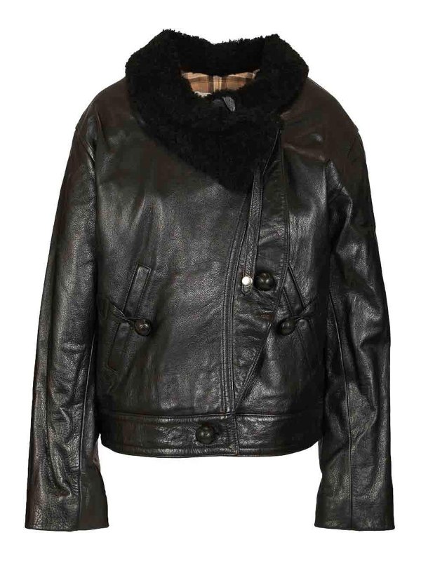 ISABEL MARANT: leather jacket - Briyana Leather Jacket