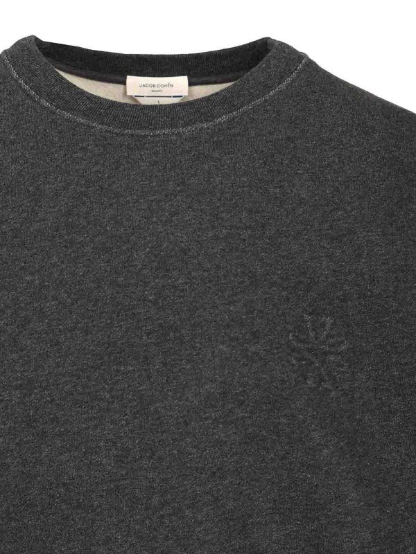 The Best Shops JACOB COHEN: Suéteres con cuello pico - Suéter Cuello Redondo - Gris