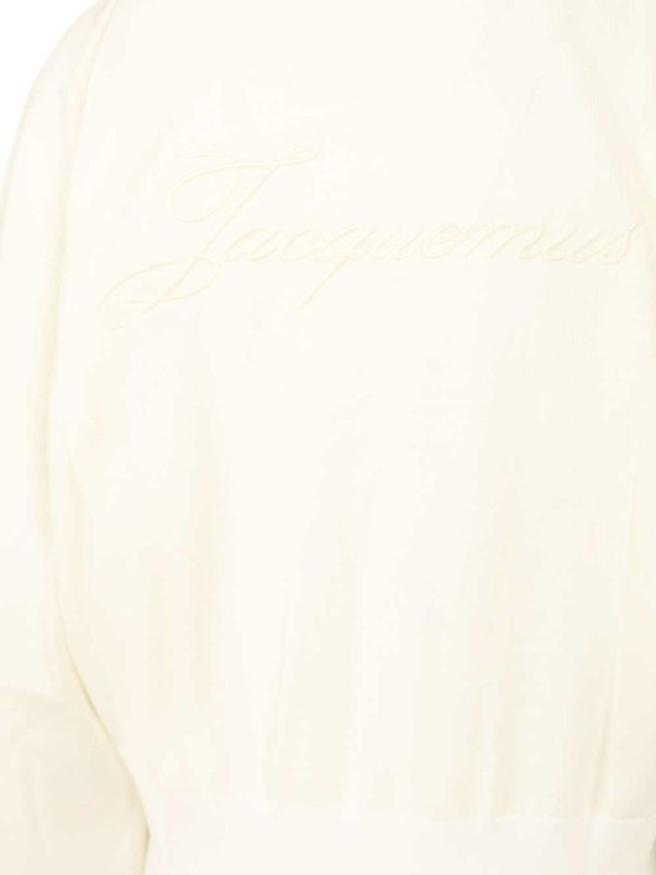 Rundhalspullover - Weiß shop online: JACQUEMUS