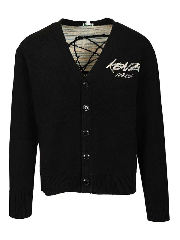 KENZO: Cárdigans - Cárdigan - Negro