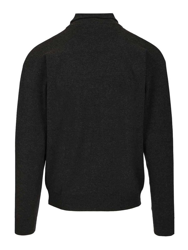 LEMAIRE: crew necks online - High-Neck Wool Sweater