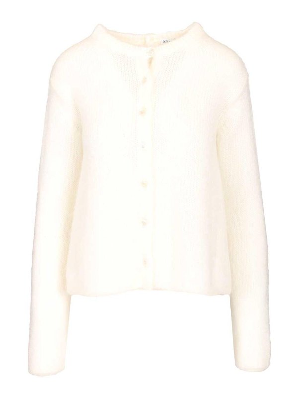 LOEWE: Cardigans - Cardigan - Blanc