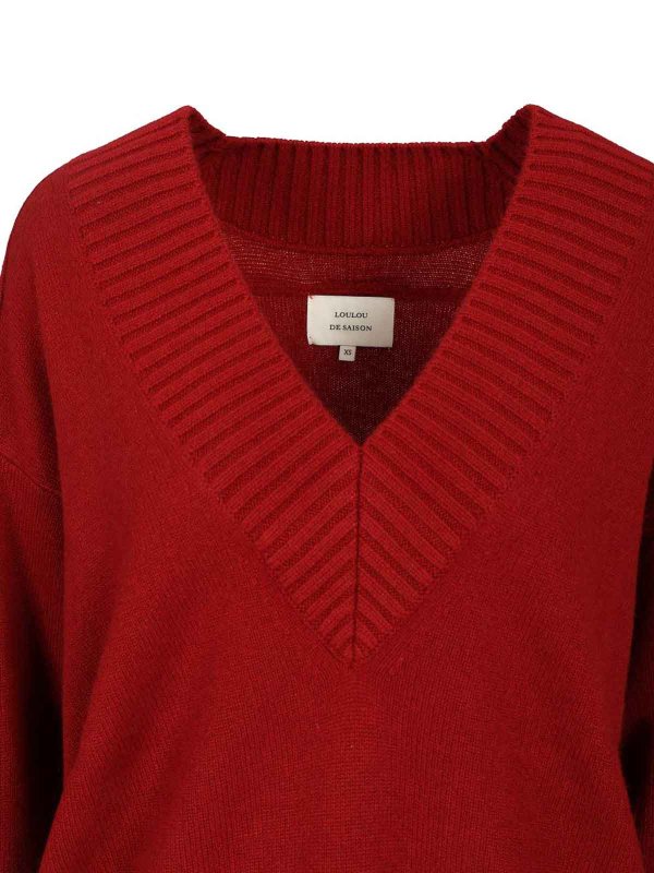 Rundhalspullover - Rot shop online: LOULOU STUDIO