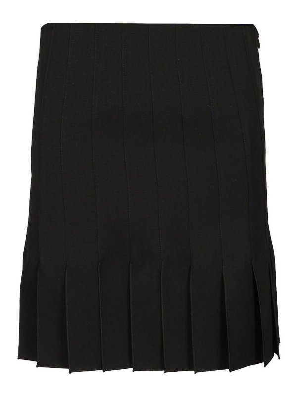 Marni: mini skirts - Pleated Wool Mini Skirt