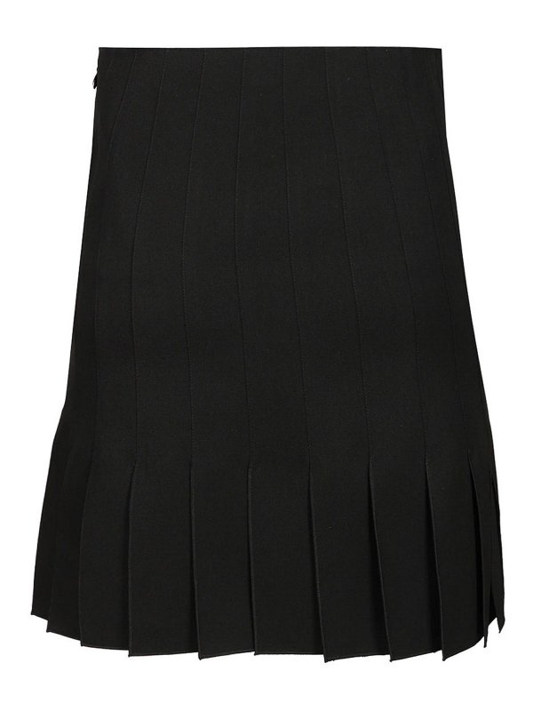 Marni: mini skirts online - Pleated Wool Mini Skirt