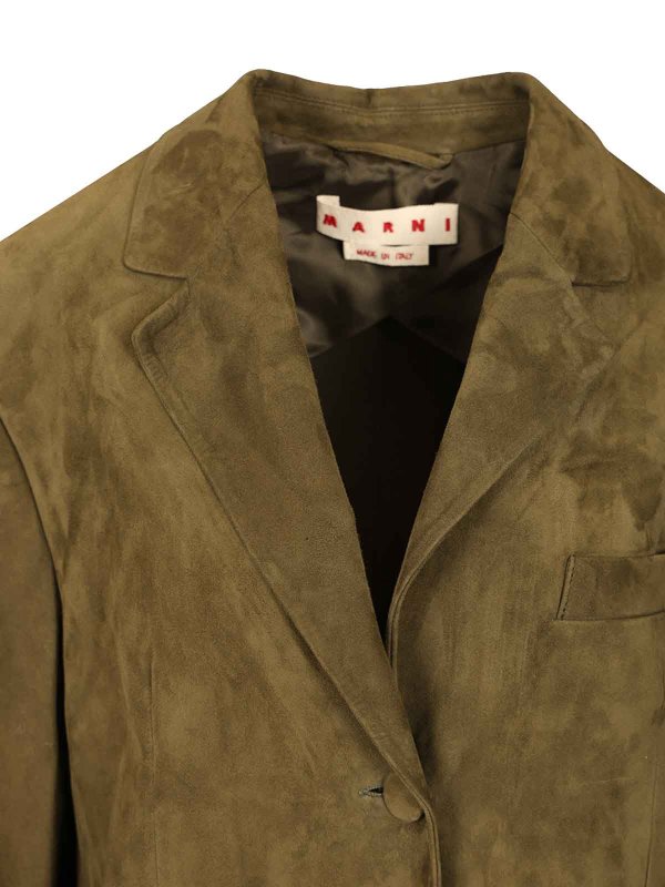 Lederjacke - Grün shop online: Marni