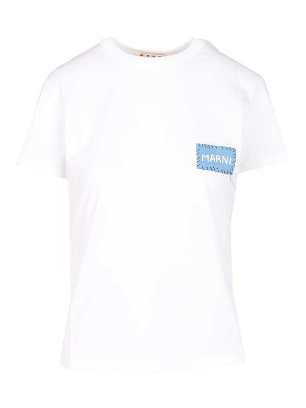 Marni: t-shirts - Cotton Jersey T-Shirt