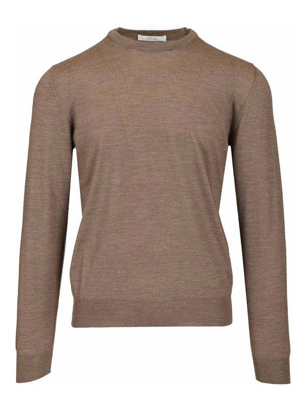 MAURO OTTAVIANI: Strickpullover mit Rundhalsausschnitt - Rundhalspullover - Beige