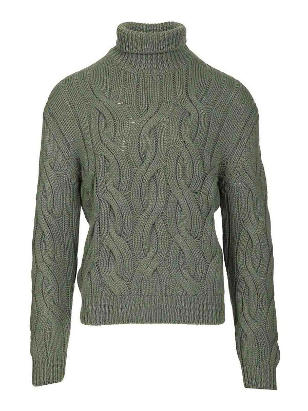 MAURO OTTAVIANI: crew necks - Cashmere Cable Knit Sweater