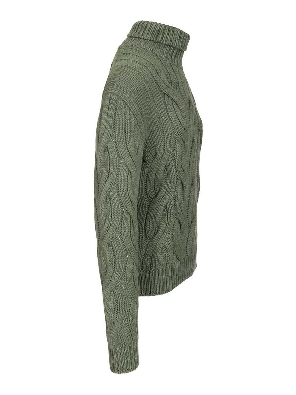 The Best Shops MAURO OTTAVIANI: crew necks - Cashmere Cable Knit Sweater