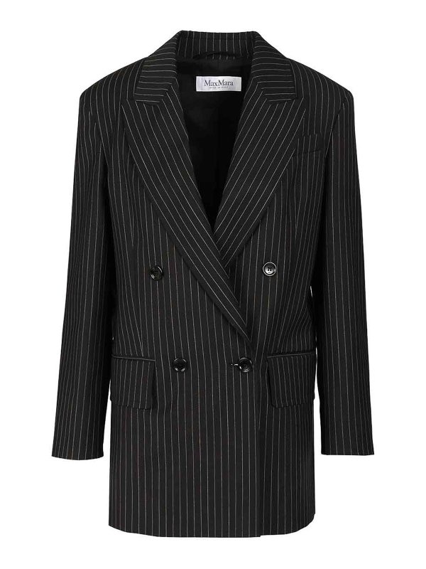 Max Mara: Blazer - Blazer - Negro