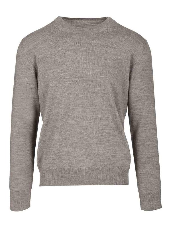 MM6 MAISON MARGIELA: Pull col rond - Pull Col Rond - Gris