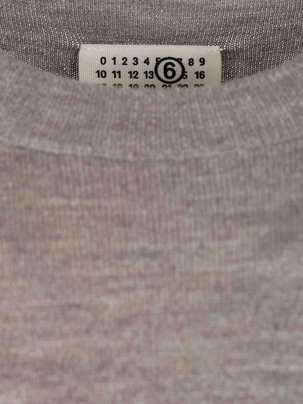 Pull Col Rond - Gris shop online: MM6 MAISON MARGIELA