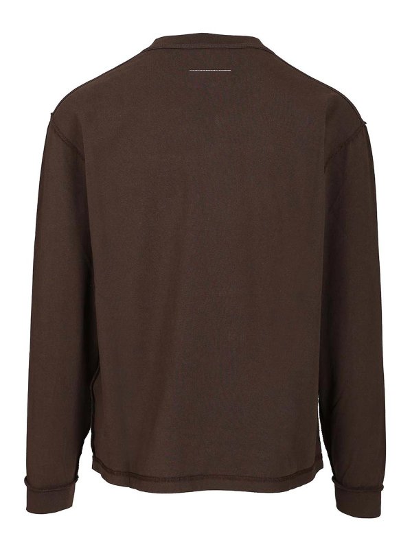MM6 MAISON MARGIELA: t-shirts online - Long-Sleeved Cotton T-Shirt