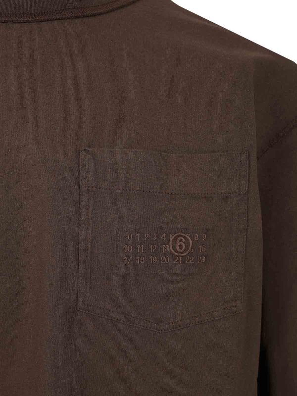 The Best Shops MM6 MAISON MARGIELA: t-shirts - Long-Sleeved Cotton T-Shirt