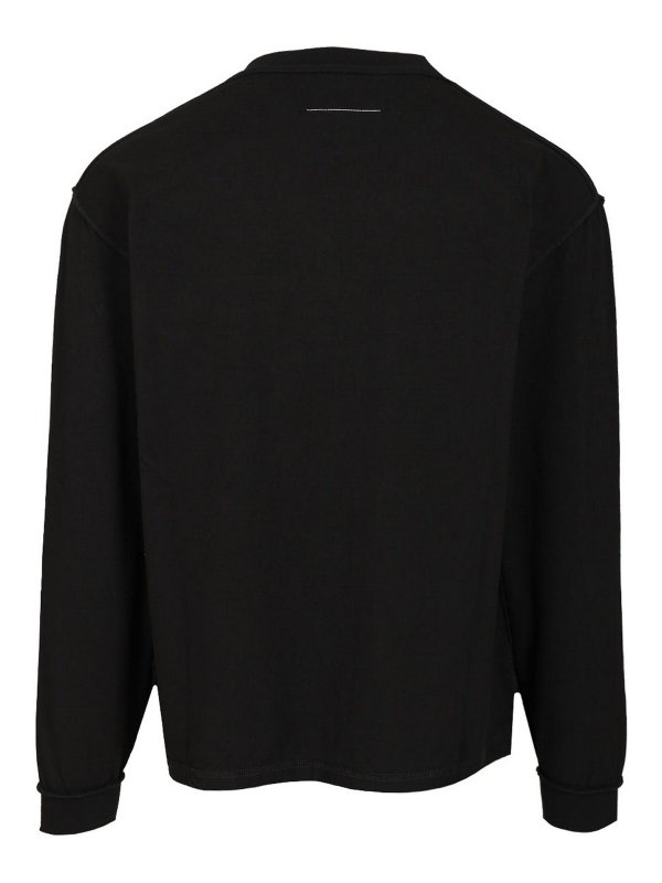 MM6 MAISON MARGIELA: t-shirts online - Long-Sleeved Cotton T-Shirt